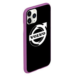 Чехол iPhone 11 Pro матовый Volvo white logo, цвет: 3D-фиолетовый — фото 2