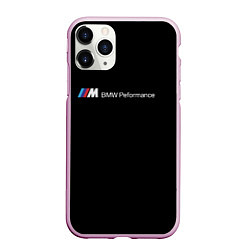 Чехол iPhone 11 Pro матовый BMW logo steel, цвет: 3D-розовый