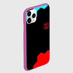 Чехол iPhone 11 Pro матовый Barcelona спортивный кибер стиль, цвет: 3D-фиолетовый — фото 2