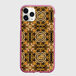 Чехол iPhone 11 Pro матовый Элегантные линии, цвет: 3D-малиновый