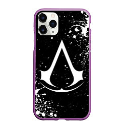 Чехол iPhone 11 Pro матовый White logo of assasin, цвет: 3D-фиолетовый