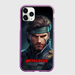 Чехол iPhone 11 Pro матовый Веном Снейк из игры Metal gear, цвет: 3D-фиолетовый