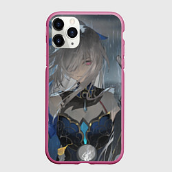 Чехол iPhone 11 Pro матовый Honkai Star Rail Jingliu white, цвет: 3D-малиновый