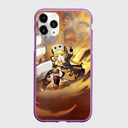 Чехол iPhone 11 Pro матовый Honkai Star Rail Hook, цвет: 3D-фиолетовый