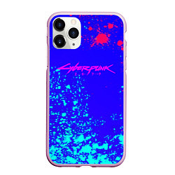 Чехол iPhone 11 Pro матовый Cyberpunk neon steel, цвет: 3D-розовый