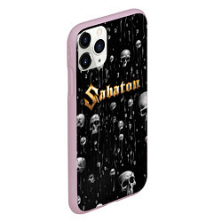 Чехол iPhone 11 Pro матовый Sabaton - rock, цвет: 3D-розовый — фото 2