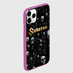 Чехол iPhone 11 Pro матовый Sabaton - rock, цвет: 3D-фиолетовый — фото 2