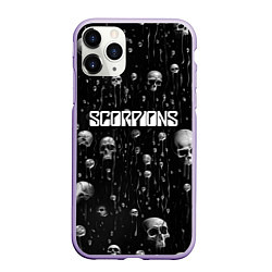 Чехол iPhone 11 Pro матовый Scorpions rock group, цвет: 3D-светло-сиреневый