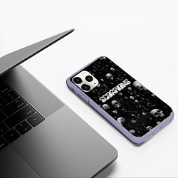 Чехол iPhone 11 Pro матовый Scorpions rock group, цвет: 3D-светло-сиреневый — фото 2