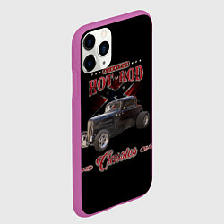 Чехол iPhone 11 Pro матовый Классический хот-род, цвет: 3D-фиолетовый — фото 2