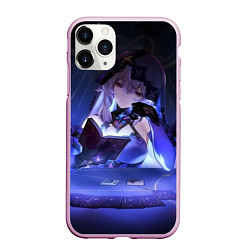 Чехол iPhone 11 Pro матовый Honkai Star Rail Black Swan, цвет: 3D-розовый