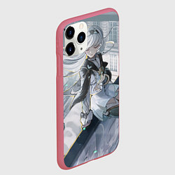 Чехол iPhone 11 Pro матовый Honkai Star Rail Firefly smile, цвет: 3D-малиновый — фото 2