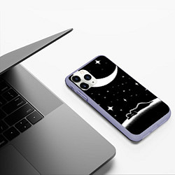 Чехол iPhone 11 Pro матовый Космический сон - нейросеть, цвет: 3D-светло-сиреневый — фото 2