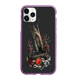 Чехол iPhone 11 Pro матовый Bloodborne Bosses - Отец Гаскойн, цвет: 3D-фиолетовый