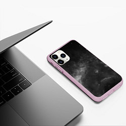 Чехол iPhone 11 Pro матовый Монохромный космос, цвет: 3D-розовый — фото 2