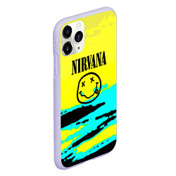 Чехол iPhone 11 Pro матовый Nirvana краски кислотные, цвет: 3D-светло-сиреневый — фото 2