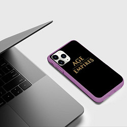 Чехол iPhone 11 Pro матовый Age of Empires logo, цвет: 3D-фиолетовый — фото 2