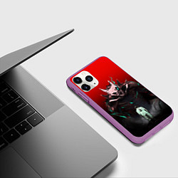 Чехол iPhone 11 Pro матовый Кайдзю - Хибино, цвет: 3D-фиолетовый — фото 2