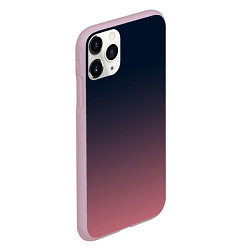 Чехол iPhone 11 Pro матовый Тёмный градиент черничный в розовый, цвет: 3D-розовый — фото 2