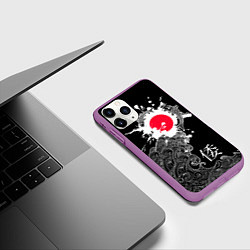Чехол iPhone 11 Pro матовый Япония - океан, цвет: 3D-фиолетовый — фото 2