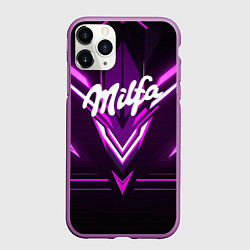 Чехол iPhone 11 Pro матовый Милфа прикольная надпись, цвет: 3D-фиолетовый