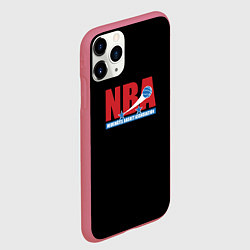Чехол iPhone 11 Pro матовый NBA sport basketball, цвет: 3D-малиновый — фото 2