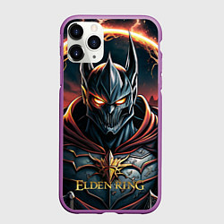 Чехол iPhone 11 Pro матовый Elden Ring персонаж темный рыцарь, цвет: 3D-фиолетовый