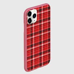 Чехол iPhone 11 Pro матовый Красный клетчатый узор, цвет: 3D-малиновый — фото 2