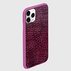 Чехол iPhone 11 Pro матовый Бордовая абстрактная рябь, цвет: 3D-фиолетовый — фото 2