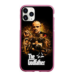 Чехол iPhone 11 Pro матовый Corleone family, цвет: 3D-малиновый