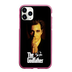 Чехол iPhone 11 Pro матовый The Godfather - Michael Corleone, цвет: 3D-малиновый