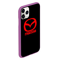 Чехол iPhone 11 Pro матовый Mazda red logo, цвет: 3D-фиолетовый — фото 2