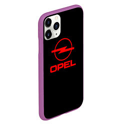 Чехол iPhone 11 Pro матовый Opel red logo auto, цвет: 3D-фиолетовый — фото 2