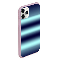 Чехол iPhone 11 Pro матовый Полосы градиент, цвет: 3D-розовый — фото 2