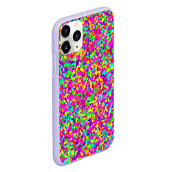 Чехол iPhone 11 Pro матовый Паттерн разноцветная мелкая мозаика, цвет: 3D-светло-сиреневый — фото 2