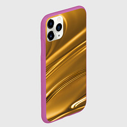 Чехол iPhone 11 Pro матовый Золотой сплав абстрактная текстура, цвет: 3D-фиолетовый — фото 2