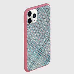 Чехол iPhone 11 Pro матовый Светлый серо-голубой текстурированный, цвет: 3D-малиновый — фото 2