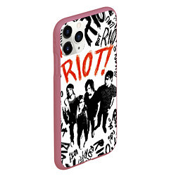 Чехол iPhone 11 Pro матовый Paramore - riot, цвет: 3D-малиновый — фото 2