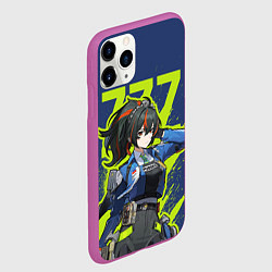 Чехол iPhone 11 Pro матовый Zhu Yuan - Zenless Zone Zero, цвет: 3D-фиолетовый — фото 2