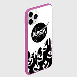 Чехол iPhone 11 Pro матовый Marshmello x Nasa, цвет: 3D-фиолетовый — фото 2