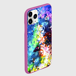 Чехол iPhone 11 Pro матовый Яркий млечный путь, цвет: 3D-фиолетовый — фото 2