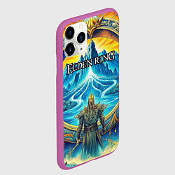 Чехол iPhone 11 Pro матовый Elden Ring лого и волшебное золотое кольцо, цвет: 3D-фиолетовый — фото 2