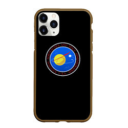 Чехол iPhone 11 Pro матовый NASA космос лого, цвет: 3D-коричневый