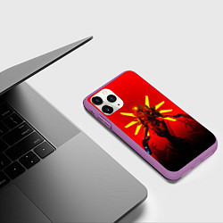 Чехол iPhone 11 Pro матовый Ultrakill supreme machine, цвет: 3D-фиолетовый — фото 2