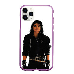 Чехол iPhone 11 Pro матовый Michael Jackson whos bad, цвет: 3D-фиолетовый