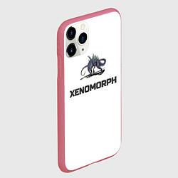 Чехол iPhone 11 Pro матовый Чужой xenomorph, цвет: 3D-малиновый — фото 2