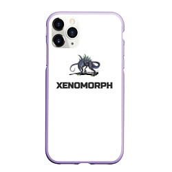 Чехол iPhone 11 Pro матовый Чужой xenomorph, цвет: 3D-светло-сиреневый