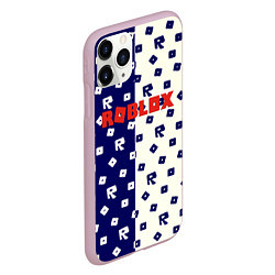 Чехол iPhone 11 Pro матовый Roblox pattern, цвет: 3D-розовый — фото 2