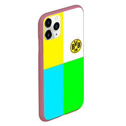 Чехол iPhone 11 Pro матовый Borussia color cport, цвет: 3D-малиновый — фото 2