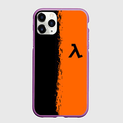 Чехол iPhone 11 Pro матовый Half life краски оранж, цвет: 3D-фиолетовый
